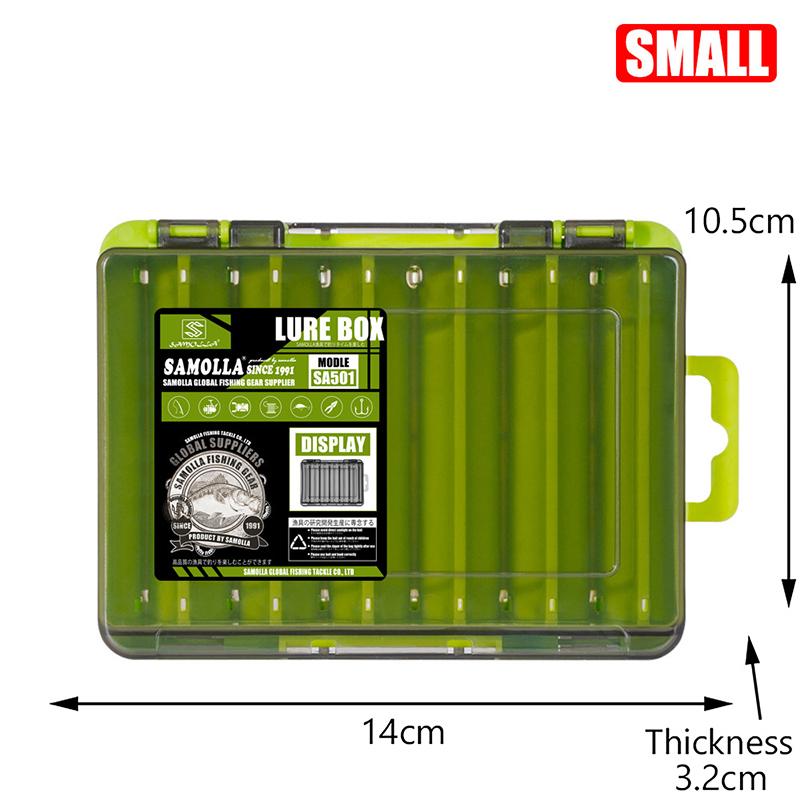 

1 Pc Fishing Tackle Box 12 Compartments Fishing Accessories Lure Hook Storage Case Double Sided Fishing Tool Organizer Boxes S зелёный