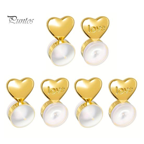 6Pcs Earring Backs Heart Shape Earring Lifter Backs Silicone Earring Backs Replacements for Droopy Ears