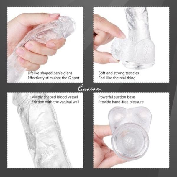Erotic Soft Jelly Dildo Anální anální zátka Realistický penis Dospělí Produkt Silná přísavka Dick Sexuální hračky pro ženy