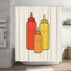 Funny Tomato Ketchup Shower Curtain Cute Food Bathroom Decor Anime Kitchen Backdrop Home Decor Novelty Washable Fabric