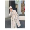 VAYLA Damen Kunstpelz Lange Mäntel Jacken Stehkragen Mantel Dick Warm Y2k Streetwear Jacke Elegant Arbeit Freizeit Oberbekleidung Herbst Winter
