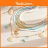 Soft Clay Bead Necklace With Star Shell Pendant For Women