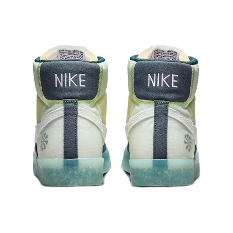 Nike Blazer Mid '77 Men Mid Top Skate Shoes White Blue Yellow DH4505-400