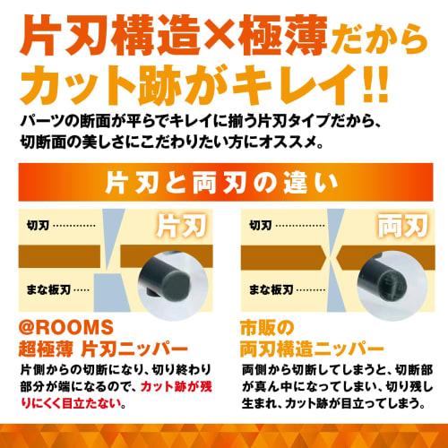 @ROOMS AtTool Series Ultra-Thin Single-Edged Nippers for Gunpla and Plastic Model Kits, Beginners and Advanced