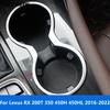For Lexus RX 200T 350 450H 450HL 2016-  Matte Center Console Water Cup Holder Panel Cover Trim Accessories Car Styling