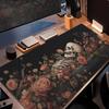 Dark Cottagecore Desk Mat Dark Academia Mousepad Floral Skeleton Mouspade Pad Macabre Deskmat Gothic Deskpad Extra Large Mouse