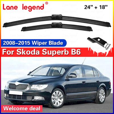 2Pcs Front Wiper Blades For Skoda Superb B6 2008 - 2015 Windshield Windscreen Clean Window Car Rain Brush 24"18" Car Accessories