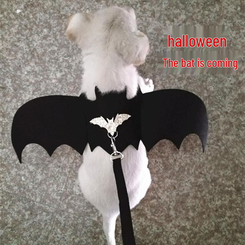 Pet Bat Wings Costume with Leash for Dogs, Cats, and Rabbits