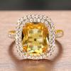 Gorgeous Pink CZ Women's Rings Brilliant Engagement Wedding Accessories Valentines Love Gift New Trendy Jewelry Wholesale