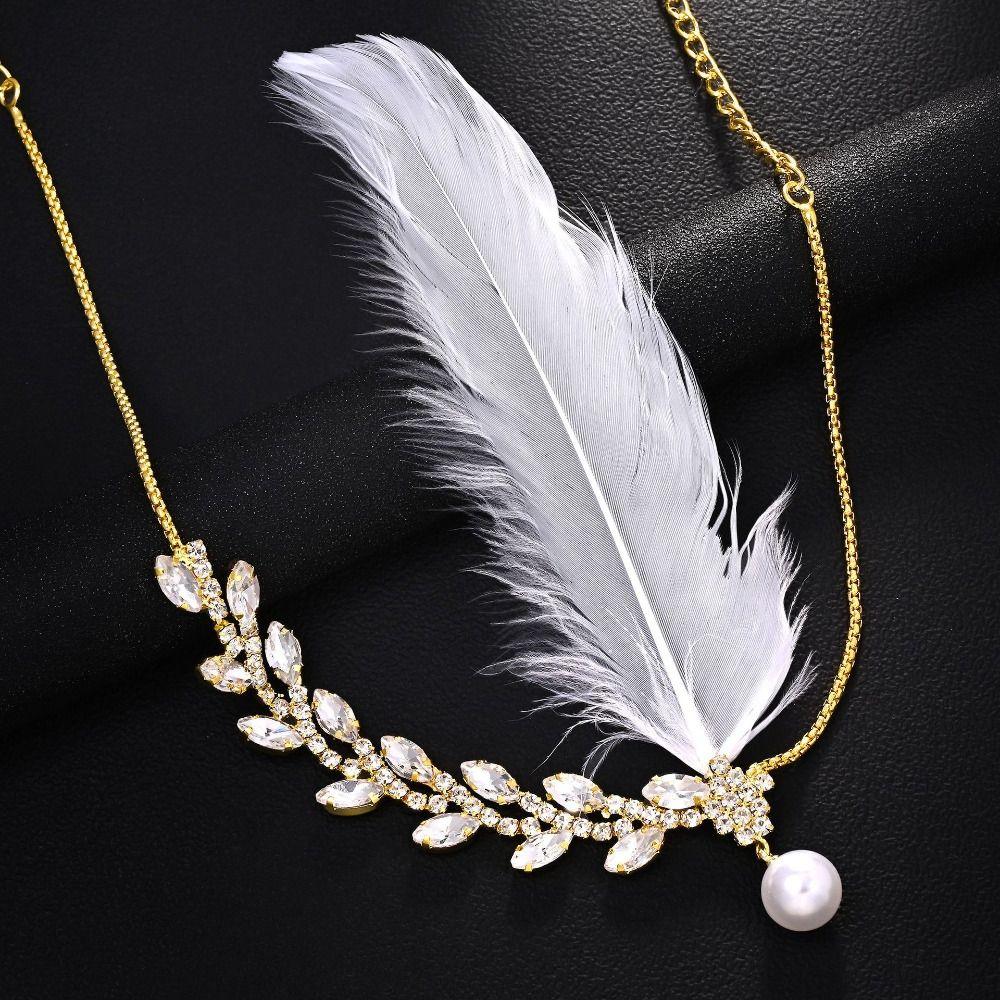Sequin Gatsby-Style Feather Headband Vintage 1920s Hair Accessories Cosplay Dress Headwear  Girls