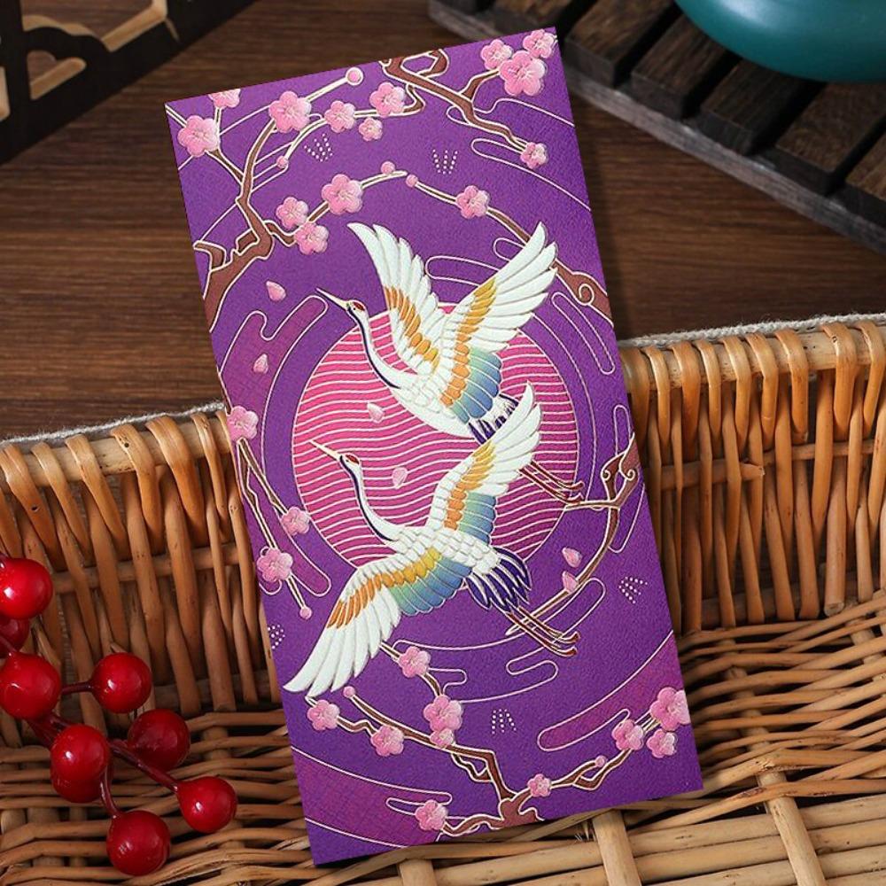Embossed Lucky Money Bag Hot Stamping HongBao Household Chinese New Year Red Envelopes  Kids