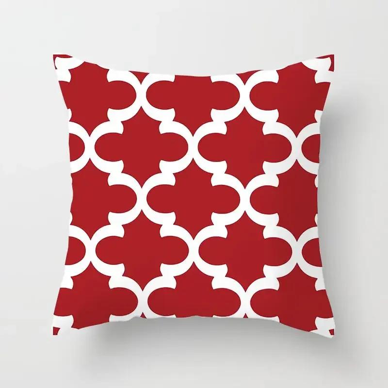 Pink Color Cushion Cover Geometric Print Decorative Pillows Red Stripe Pillow Case Pillows Decor Home For Car/bed /sofa
