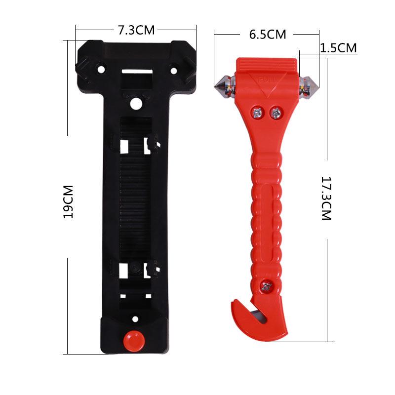 Multifunctional Emergency Car Safety Hammer with Window Breaker and Seatbelt Cutter