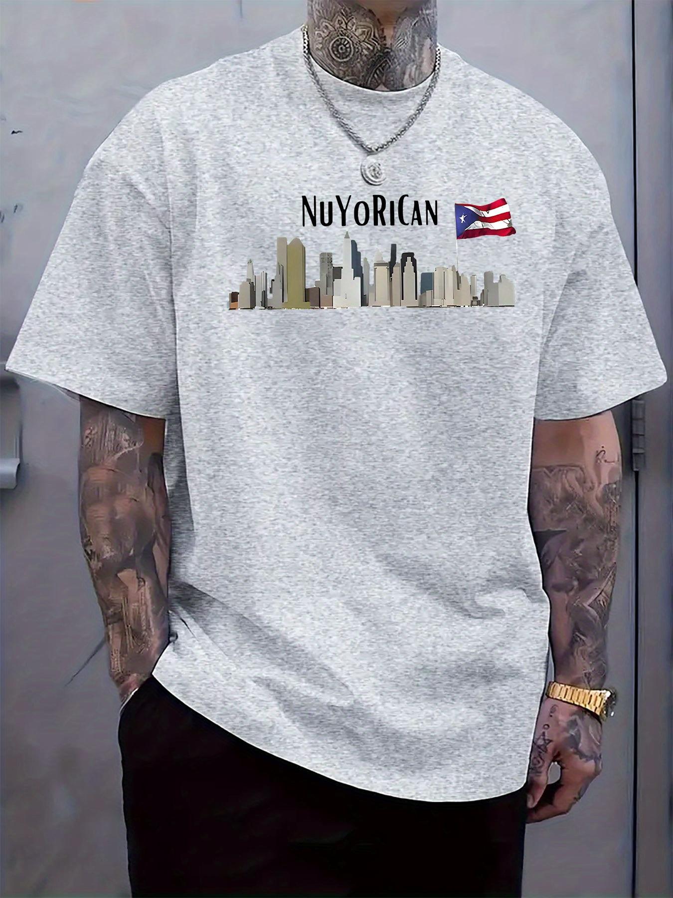 Puerto Rico-Inspired NYC Skyline Graphic Tshirt - 95% Pol... XL