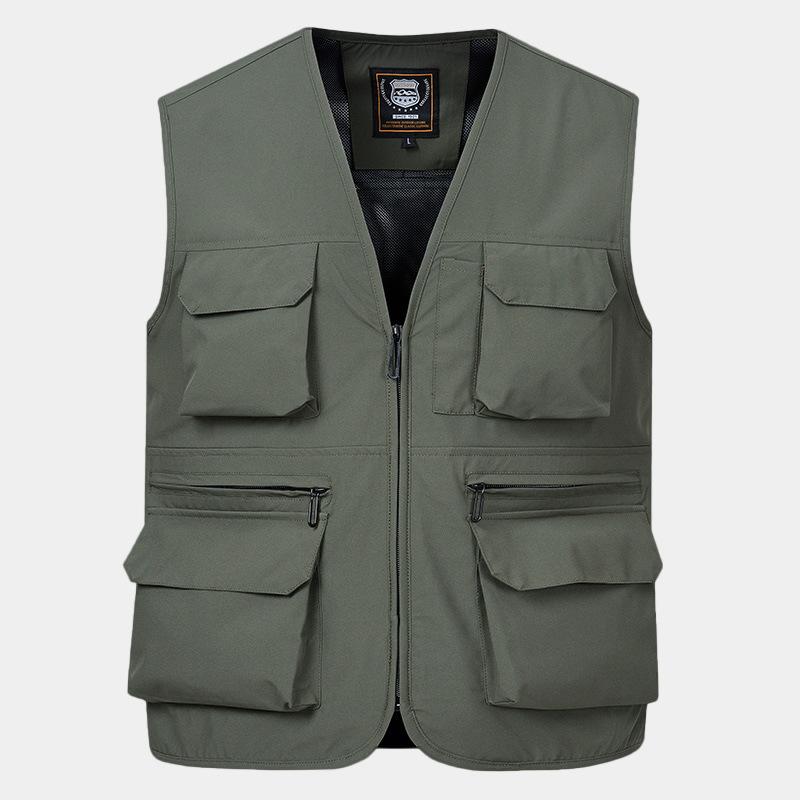 New Men's Multi-pocket Outdoor Casual Photography Fishing Vest Large Size Waistcoat