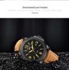 Hot-Selling Men's Fashion Quartz Watch: Waterproof, Luminous, Genuine Leather Strap