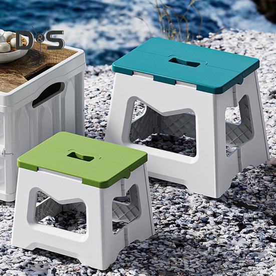Skládací lavice Multifunkční podnožka Přenosný sedák Plastová stolička s rukojetí pro batolata seniory