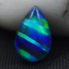 Lab-Created Opal Loose Gemstone Multi-Color 2.40 ct Pear Cut Boulder October Birthday Birthstone