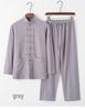 Men's Retro Chinese Style Tang Suit - Cotton and Linen Long-Sleeved Zen Top for Tai Chi.