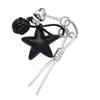 Leather star heart keychain bag charm sweet edgy style backpack wallet cool