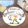Custom Name Pippi Longstocking Printed Round Rug Carpet Chair Rug Area Rug Entryway Doormats,for Office Chair Living Room Bedroom Kitchen Room.