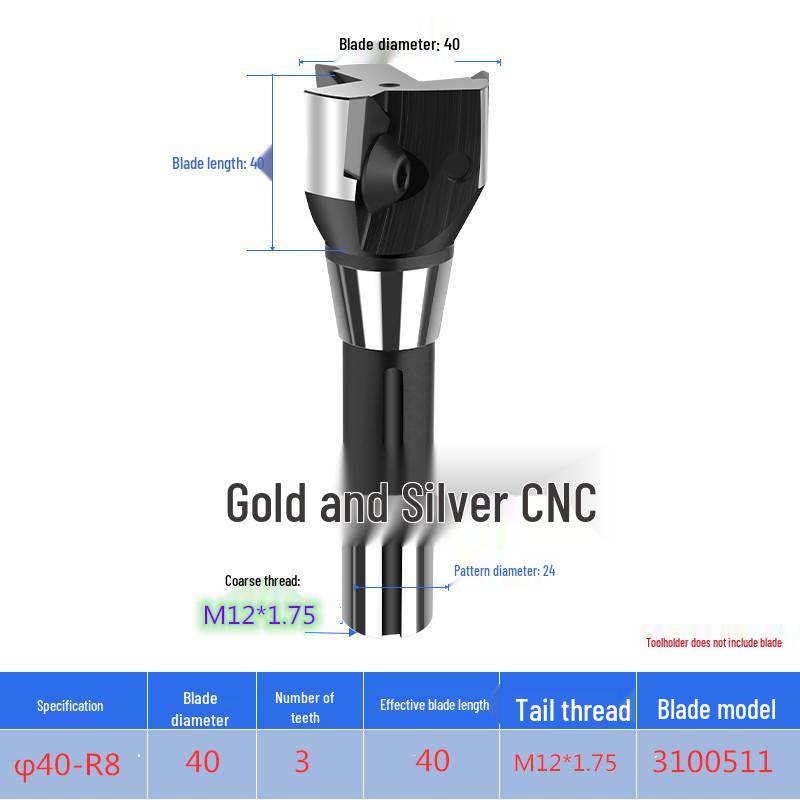 Triangular Right-Angle Face Milling Cutter, Interchangeable Head, Morse 3# 4# Straight/R8 Shank, 90° Triangular Insert.