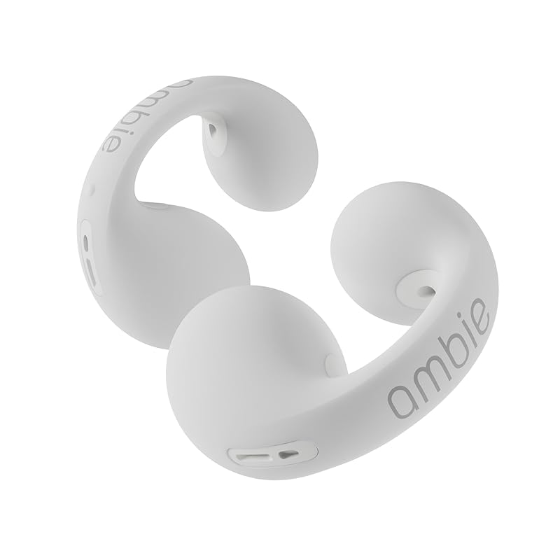 ambie sound earcuffs AM-TW02 (White × White) Amby 2nd generation Earphones for listening without covering your ears open year Completely wireless