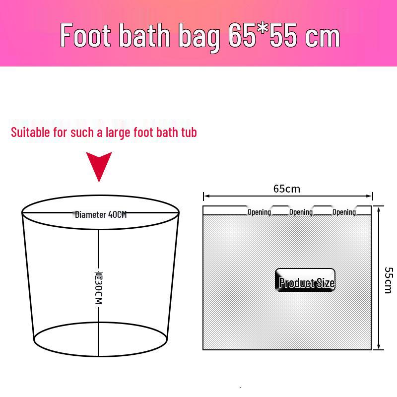 

Disposable Foot Bath Therapy Bag: Plastic Liner for Wooden Buckets and Basins