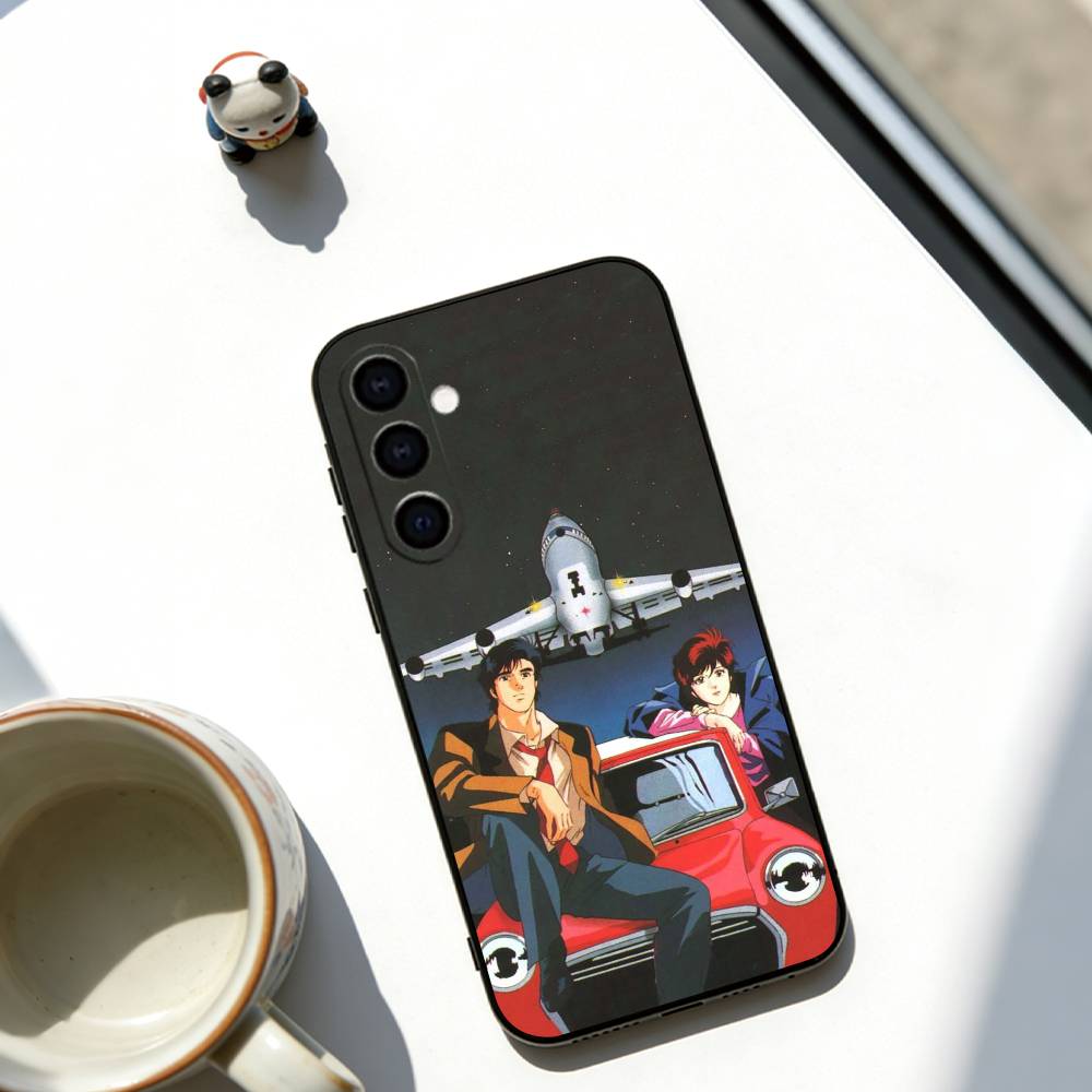 City Hunter Handyhülle Für Samsung Galaxy A73,A72,A71,A70,A53,A52,A51,Weiche Schwarze Hülle