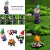 Creative Miniature Naughty Gnome Statues Set For Colorful Garden Ornamentation