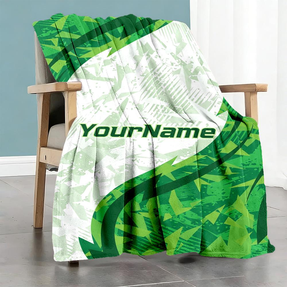 Ethnic Tribal Patterns Customize Text Blanket Gift Customizable Blanket Soft Warm Cozy Great for Office Living Room Chair Bed Four Seasons Universal