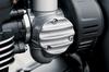 Motone MMU056 Bonneville T120 Throttle Body Cover Saxton/R/RS Bobber Aluminum Die Cast Rib Blast