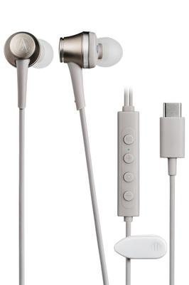 BGD Wired Earphones with and Featuring No Latency and Beige Gold Audio-Technica ATH-CKD7NC Noise-Canceling 1.2m Cable, Microphone, Built-in DAC,