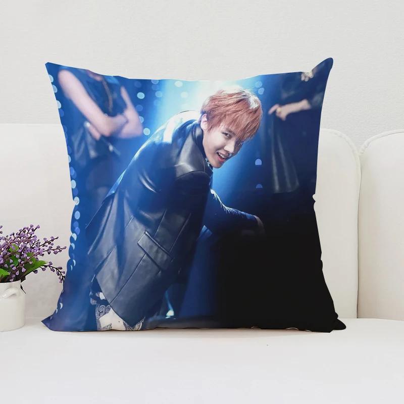 40x40cm Sofa Decoration Cushion Cover J-JHope  Double Sided Printed Pillow Cover Waist Cushion Car Cushion Fans Gifts