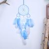 Lucky Five Rings Dreamcatcher Pendant Home Decoration  Exquisite Natural Feather Creative Decoration Wind Chimes