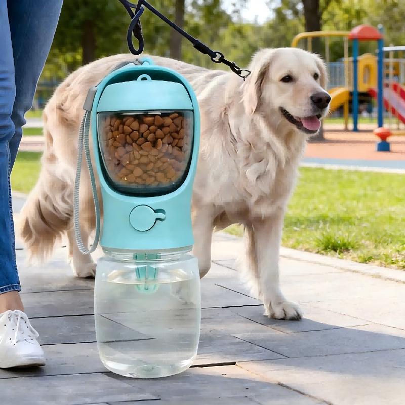 Portable Pet Water Bottle 2-in-1 Food Container Leakproof Dispenser Outdoor Travel Supply For Puppy Outdoor Travel Pet supplies