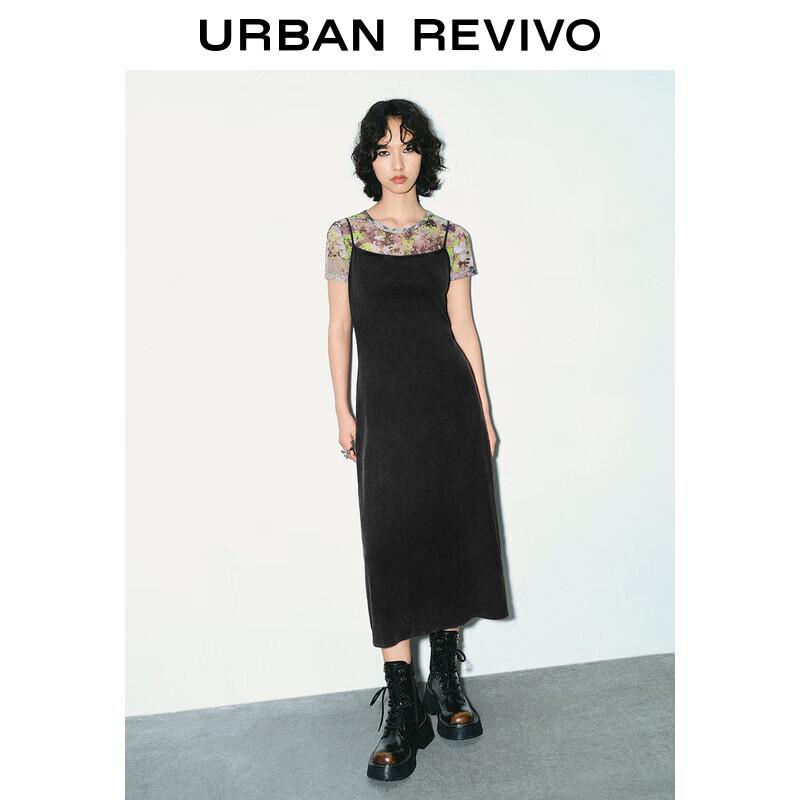 UR 2025 Весеннее женское облегающее платье-майка с разрезом сзади M