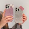 Girl Bow Rhinestone Suitable for Apple 16 Mobile Phone Case Full Diamond iPhone17Pro Max Luxury Case 15