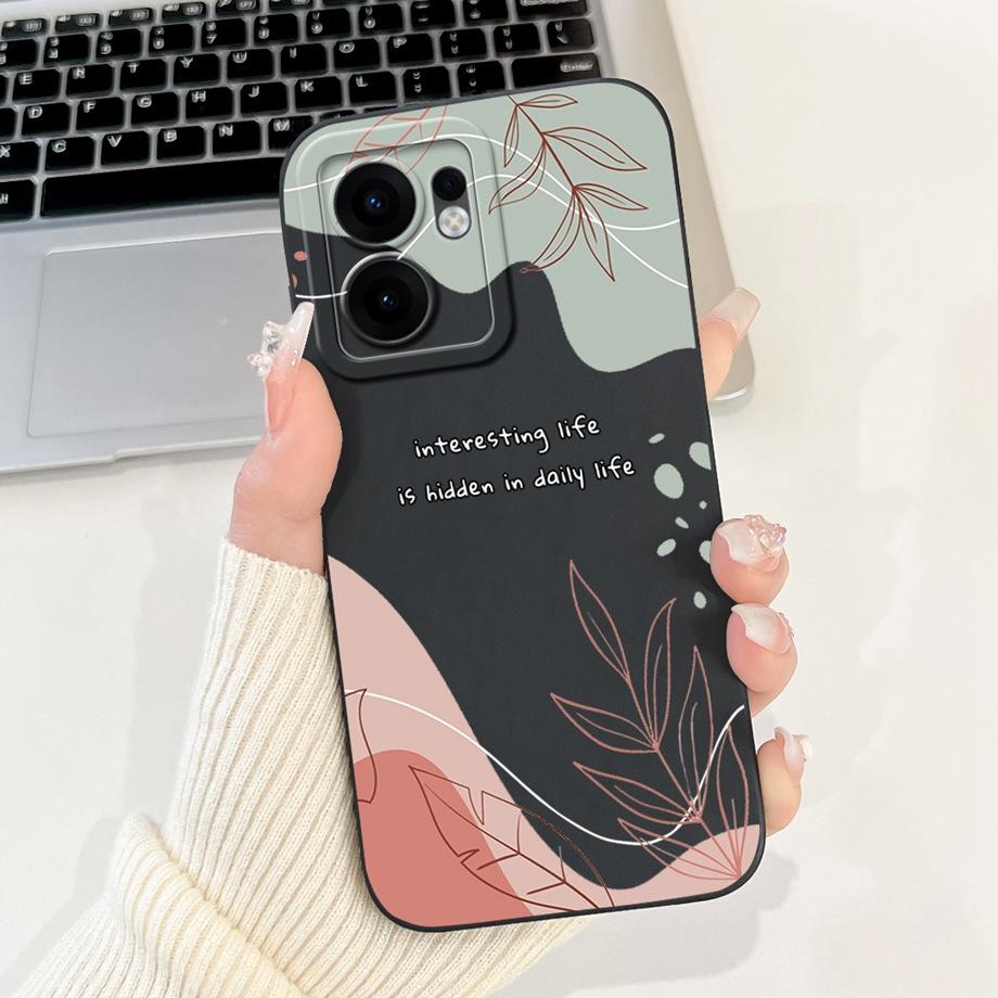 For Oppo Reno13 / Reno13F 4G 5G / Reno 13 Pro Phone Case Soft Smooth Silicone Capa Moon Night Artistic Marble Printed Back Cover
