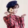 Autumn And Winter Women'S Solid Color Light Board Wool Woolen Beret Retro Simple Fashion Painter Hat Bud Hat