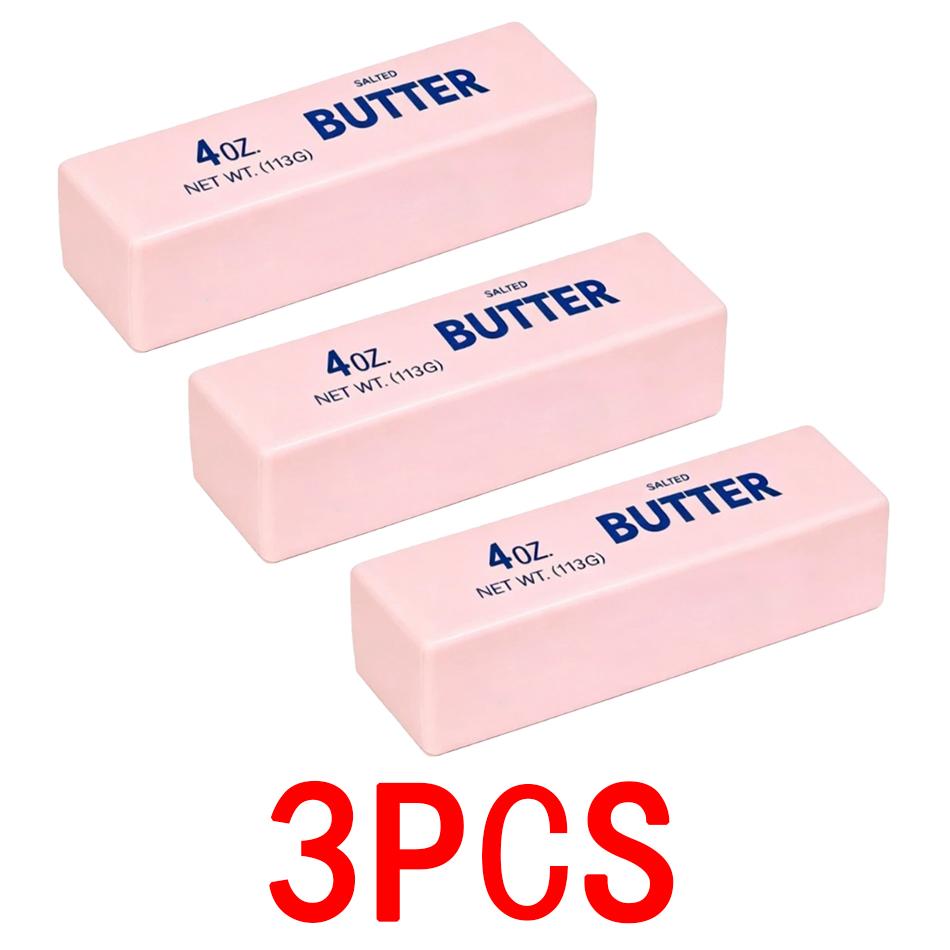 Super Soft Butter Squishy Toy Tpr Slow Rebound Squeeze Toy Stress Relief Fidget Toy Realistic Butter Shape Decompression Vent To
