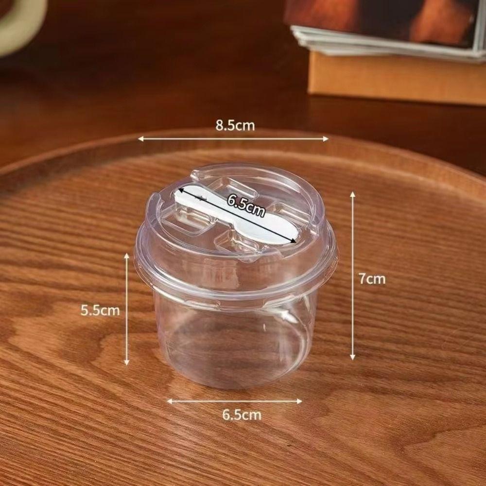 50Pcs Round Yogurt Cups Disposable Party Cups for Holding Ice Cream Jelly Yogurt and Mousse