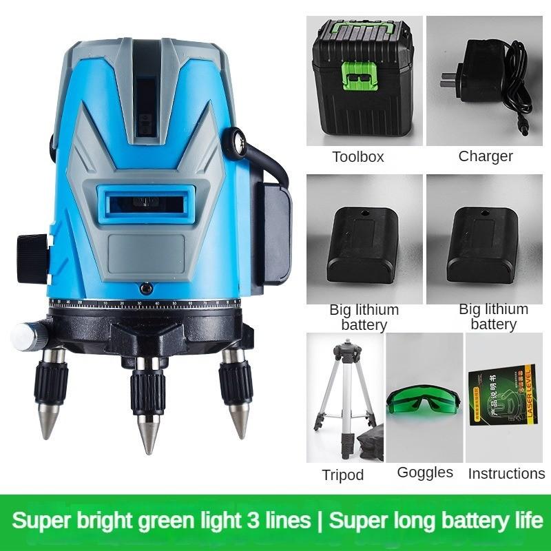 2/3/5 Line Green Light Laser Level High Precision Auto Self Leveling Strong Light Level 360° Horizontal and Vertical Cross Laser Projector 135 * 195mm