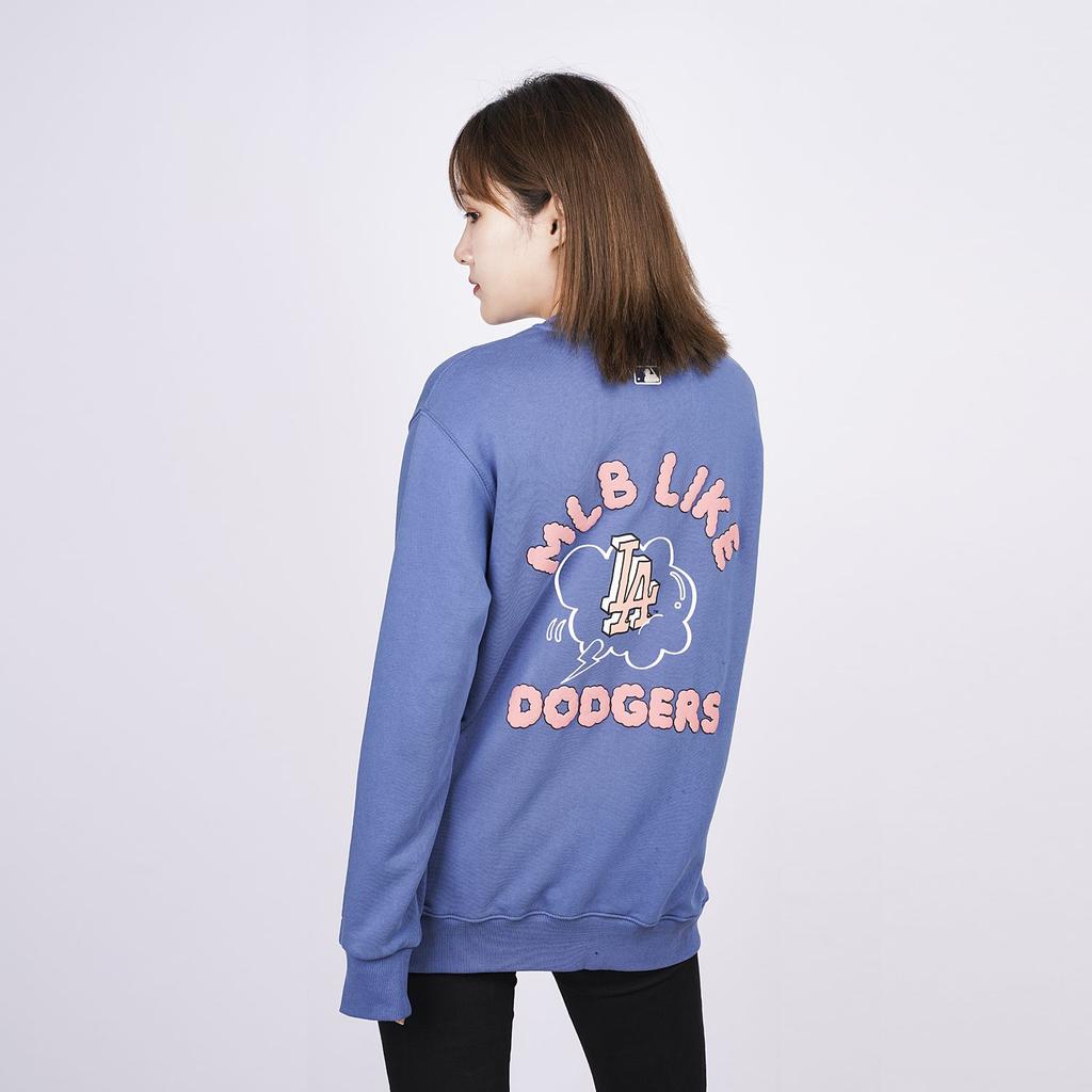 MLB Trendy Clothing Sweatshirts Unisex Blue Crew Neck Moderate Regular 31MT02041-07U