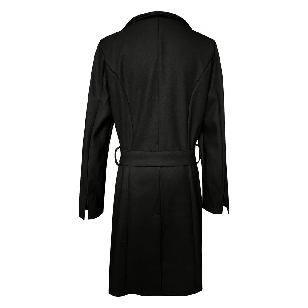 Fashion Trench Coats For Women's Long Trench Coat Slim Classic Solid Color Coats
