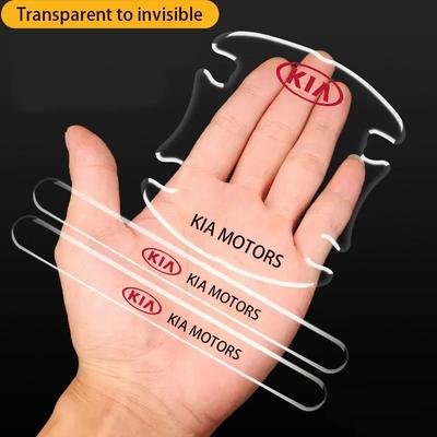 8PCS For Rio Ceed Picanto Sorento Car Door Bowl Handle Anti-scratch Protection Stickers Transparent Anti-Collision Strip
