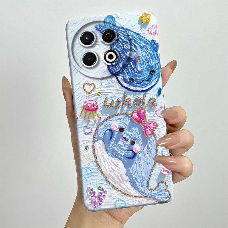 For Tecno Spark 30 Pro KL7 Phone Case 30Pro 4G Cover Soft Silicone Sweet Painted Shell Cartoon Funda Lovely Printed Casing Coque