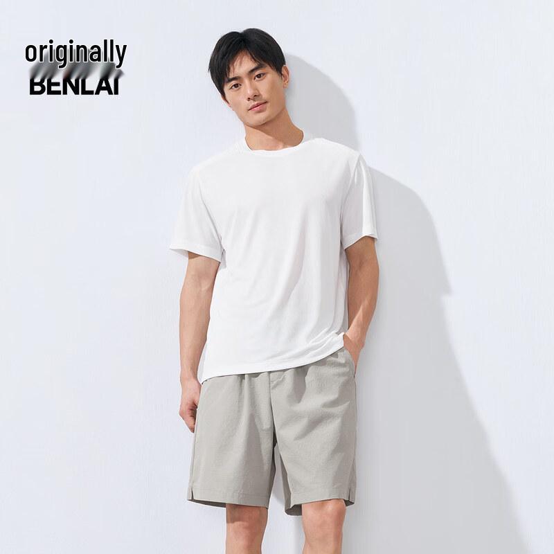 Men s Patchwork Round Neck Short Sleeve T-Shirt M