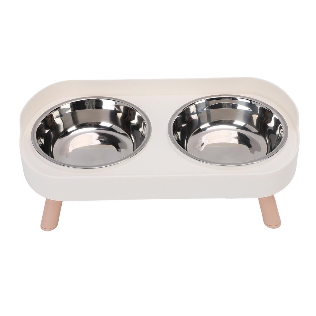 Zvýšená kočičí miska z nerezové oceli Integrované dvojité misky Zvýšená miska na kočičí jídlo a vodu pro domov