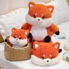 Cute Cartoon Fox Plush Toy Soft Fluffy Stuffed Animal Doll Kawaii Sofa Decor Pillow Ideal Valentine's Gift for Fox Lovers